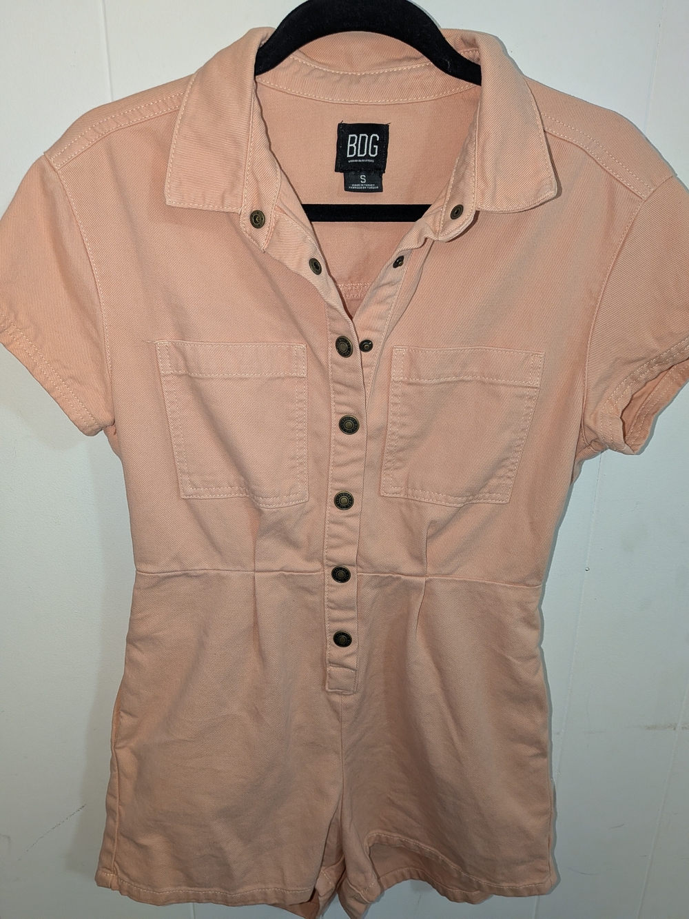 Urban Outfitters Light Pink Utility Romper